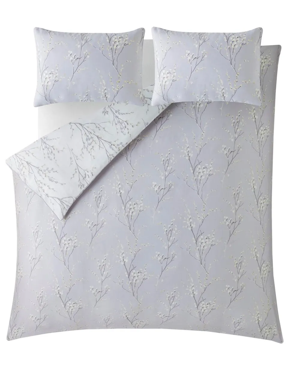 Laura Ashley 100% katoensatijn 200 thread count Pussy Willow Dekbedovertrek- en kussensloopset
