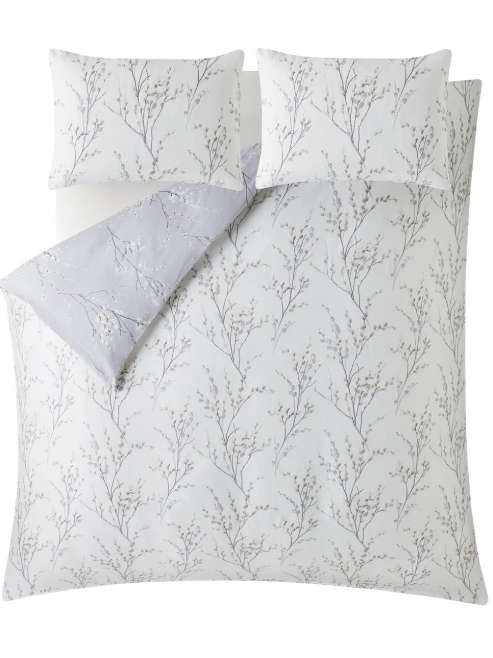 Laura Ashley 100% katoensatijn 200 thread count Pussy Willow Dekbedovertrek- en kussensloopset