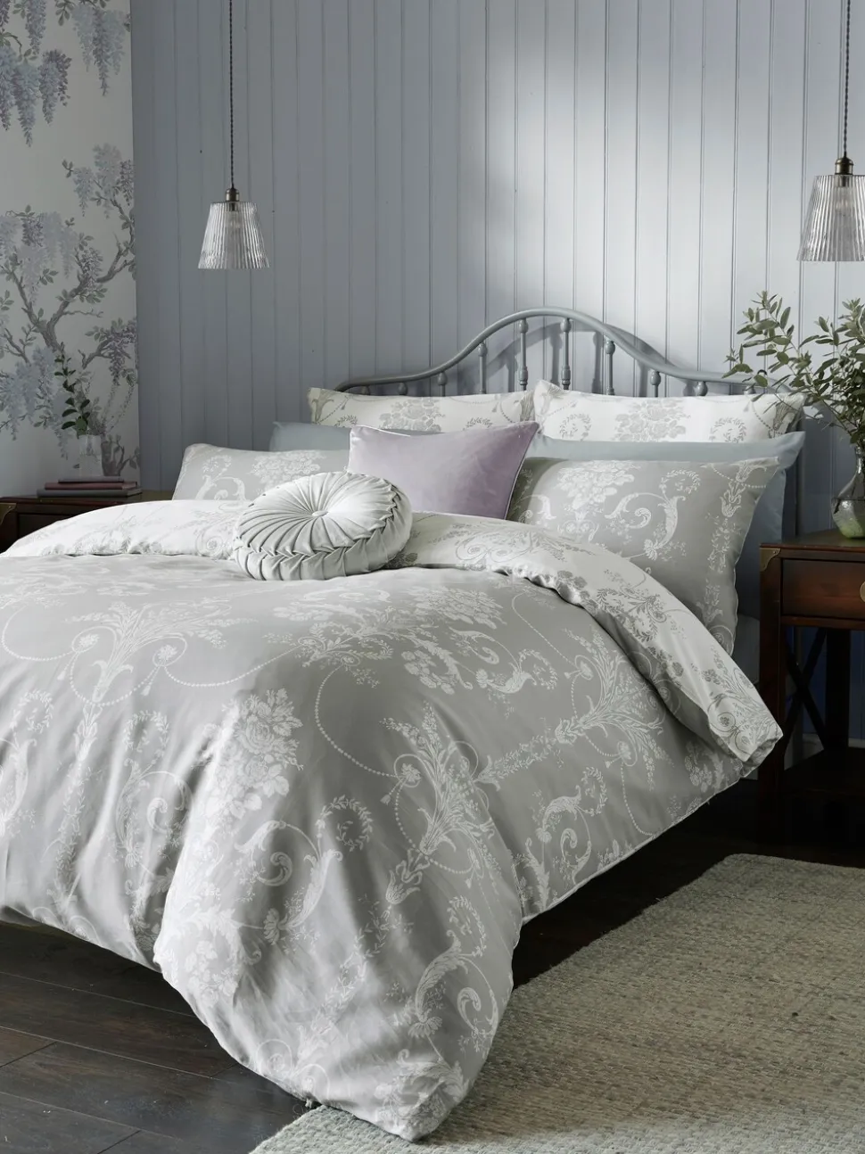 Laura Ashley 100% katoensatijn 200 -draads Josette dekbedovertrekset met kussenslopen