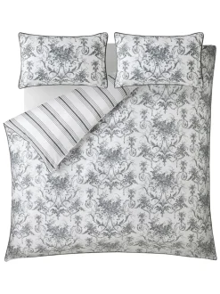 Laura Ashley 100% katoensatijn 200 draadtelling Tuileries dekbedovertrek- en kussensloopSet