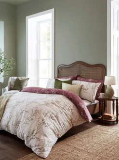 Laura Ashley 100% katoensatijn 200 thread count Pussy Willow Dekbedovertrek- en kussensloopset