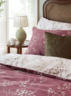 Laura Ashley 100% katoensatijn 200 thread count Pussy Willow Dekbedovertrek- en kussensloopset