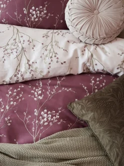 Laura Ashley 100% katoensatijn 200 thread count Pussy Willow Dekbedovertrek- en kussensloopset