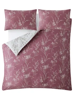 Laura Ashley 100% katoensatijn 200 thread count Pussy Willow Dekbedovertrek- en kussensloopset