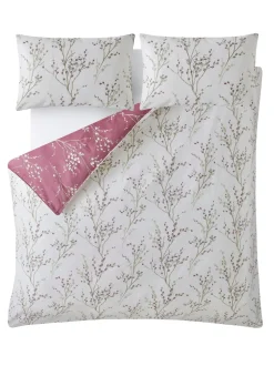 Laura Ashley 100% katoensatijn 200 thread count Pussy Willow Dekbedovertrek- en kussensloopset