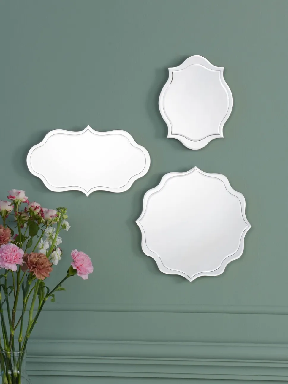 Laura Ashley - Rochelle spiegeltrio met hangend trio