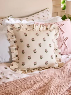 Laura Ashley Beauchamp Floral Frill Cushion