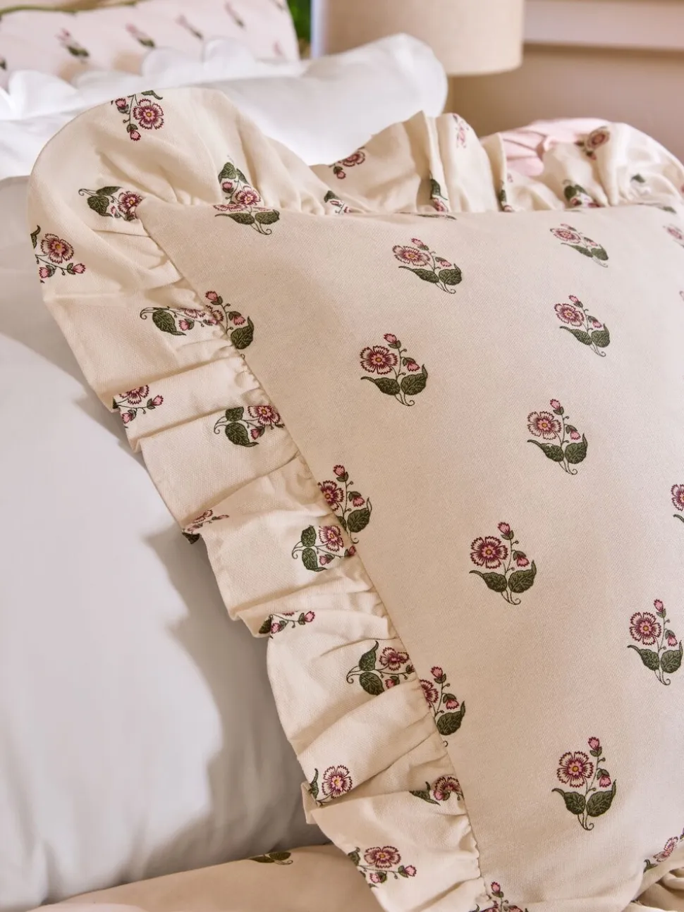 Laura Ashley Beauchamp Floral Frill Cushion