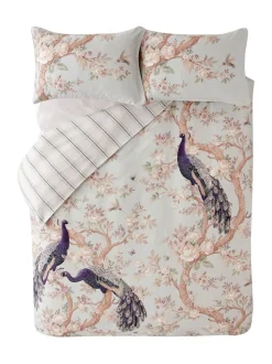 Laura Ashley Belvedere 100% katoensatijn 220 -draads dekbedovertrekset met kussenslopen