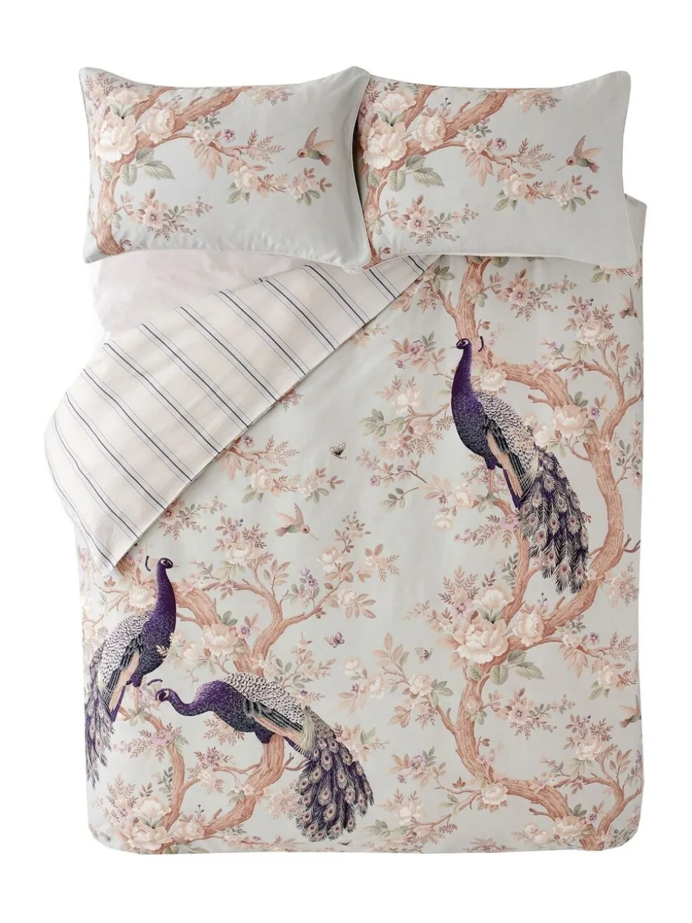Laura Ashley Belvedere 100% katoensatijn 220 -draads dekbedovertrekset met kussenslopen