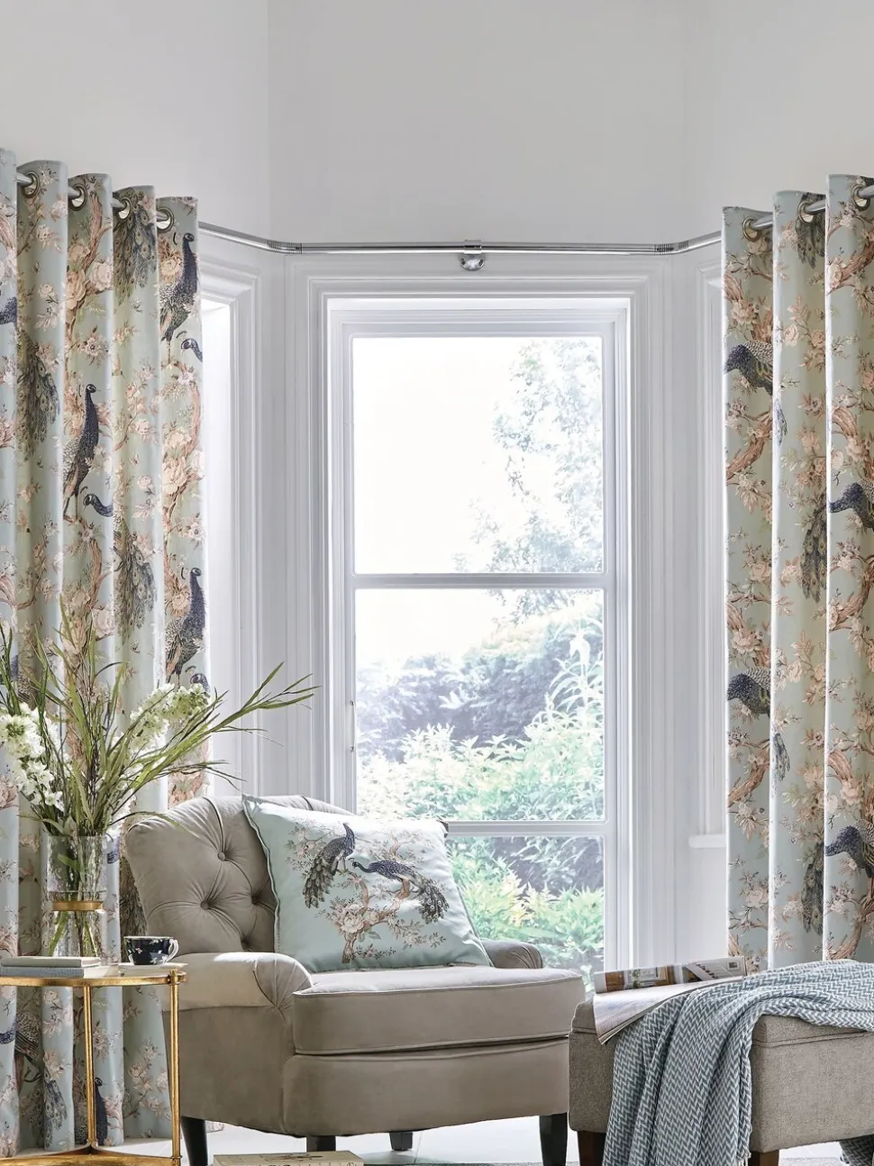 Laura Ashley Belvedere ringgordijnen met voering