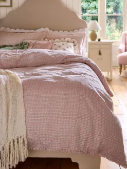 Laura Ashley Cresswell Gingham 100% Cotton Duvet Cover and Pillowcase Set