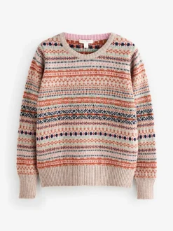Laura Ashley Fairisle Crew Neck Knit Jumper