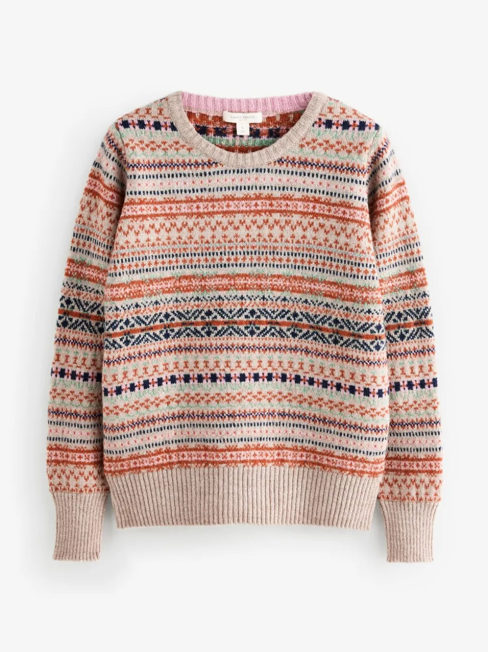 Laura Ashley Fairisle Crew Neck Knit Jumper