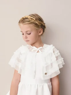 Laura Ashley Frill Bridesmaid Mesh Cape Cardigan