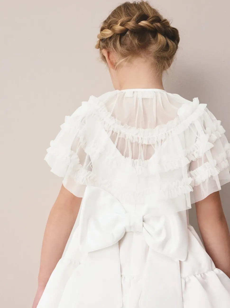 Laura Ashley Frill Bridesmaid Mesh Cape Cardigan
