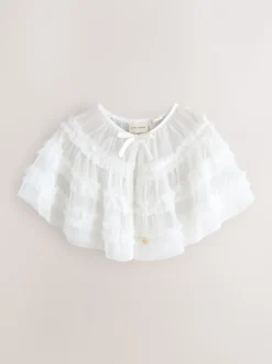 Laura Ashley Frill Bridesmaid Mesh Cape Cardigan