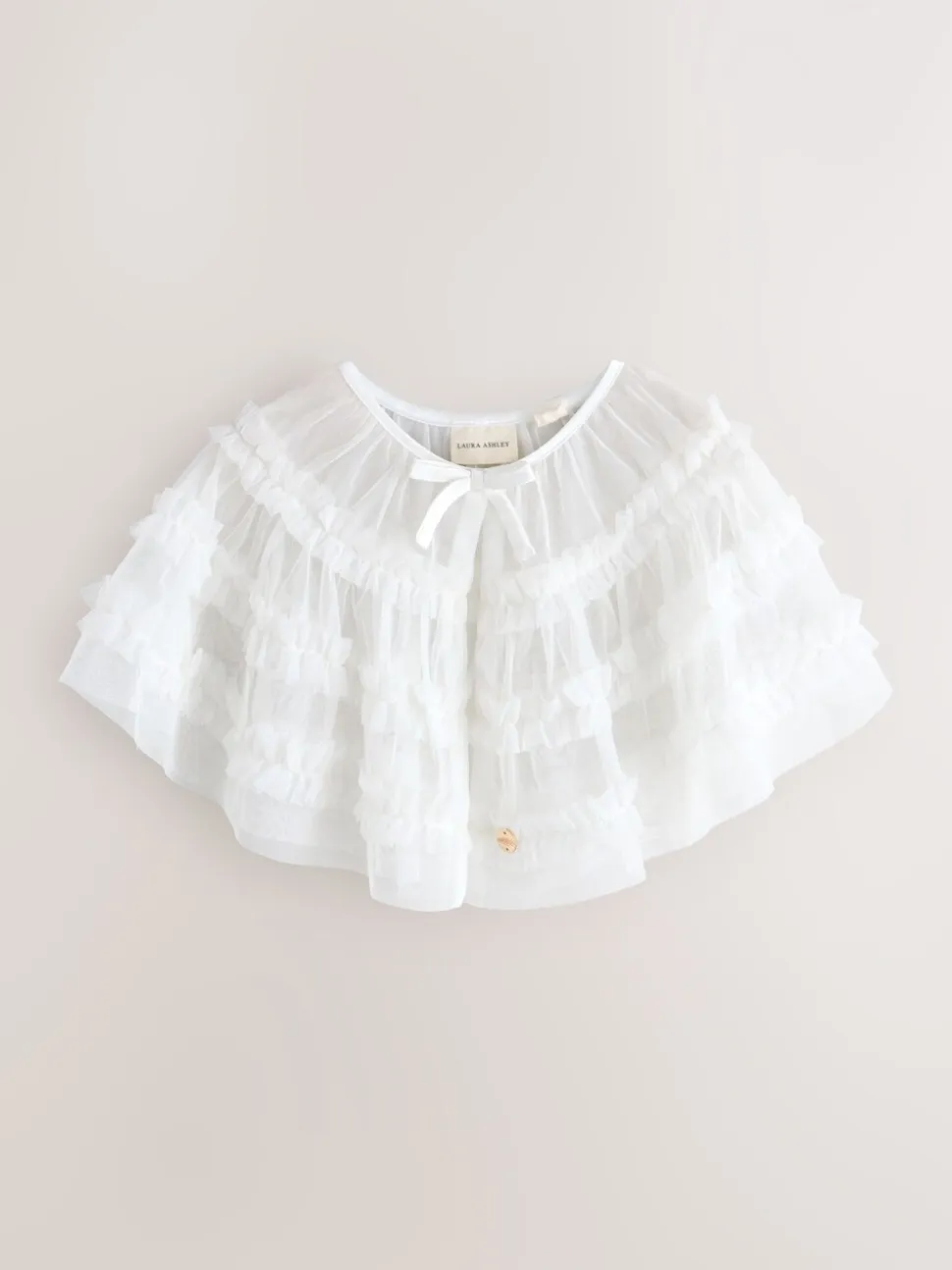 Laura Ashley Frill Bridesmaid Mesh Cape Cardigan