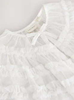 Laura Ashley Frill Bridesmaid Mesh Cape Cardigan