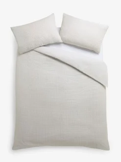 Laura Ashley Gingham Seersucker Duvet Cover and Pillowcase Set