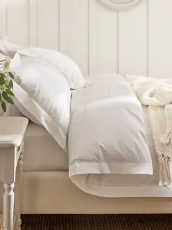 Laura Ashley Hemstitch 200 Thread Count Duvet Cover and Pillowcase Set