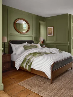 Laura Ashley Henley Stripe 100% Cotton Duvet Cover and Pillowcase Set