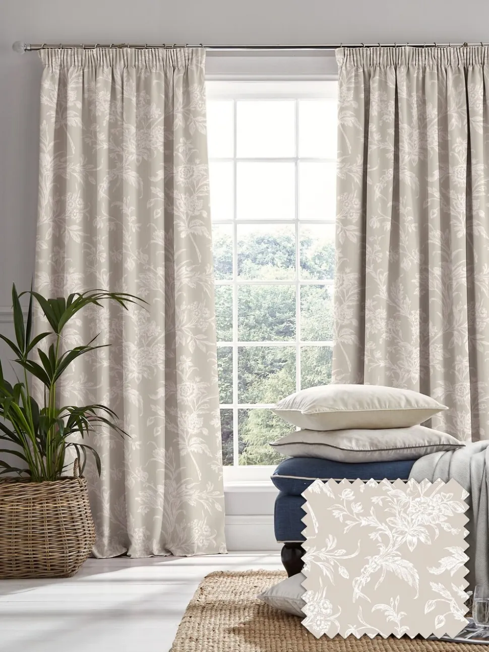 Laura Ashley Lloyd Pencil Pleat Curtains