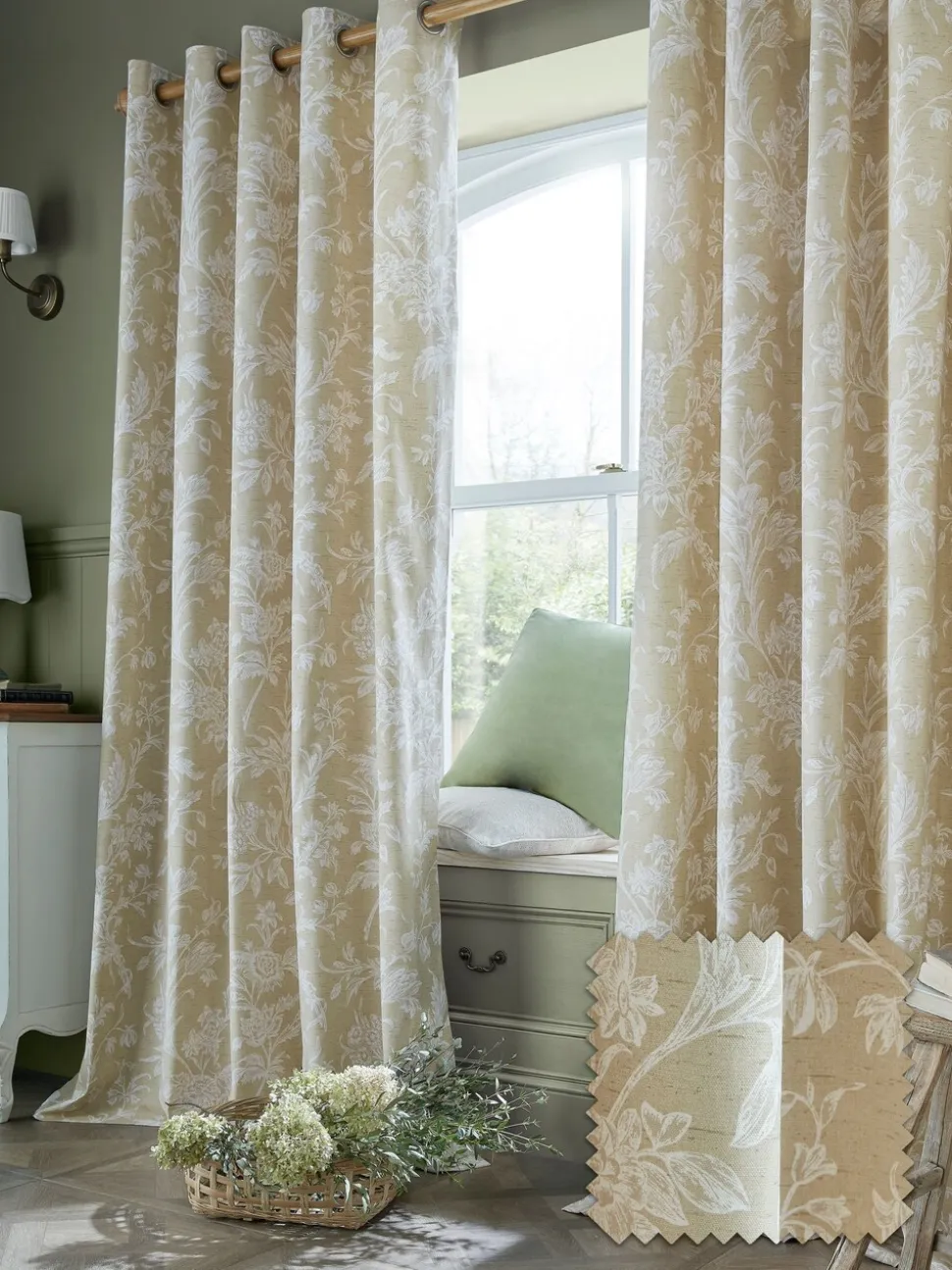 Laura Ashley Lloyd ringgordijnen met voering