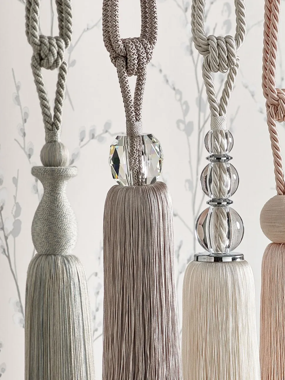 Laura Ashley Loren glazen embrasse met kwastjes