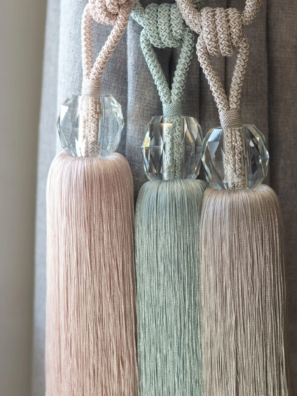 Laura Ashley Loren glazen embrasse met kwastjes
