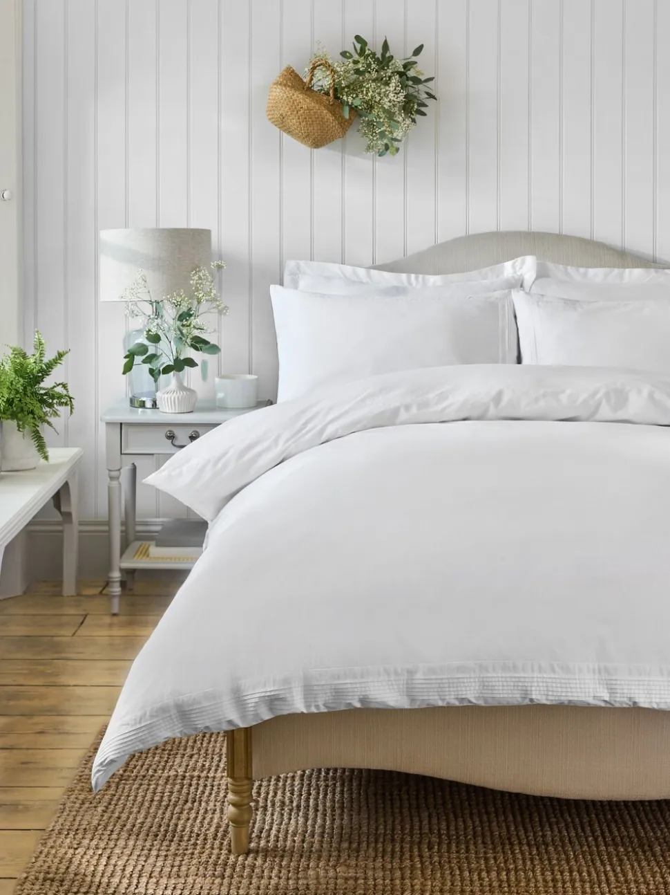 Laura Ashley Maeve Pleat 200 Thread Count Duvet Cover and Pillowcase Set