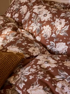 Laura Ashley Peony Garden Floral 100% Cotton Duvet Cover and Pillowcase Set