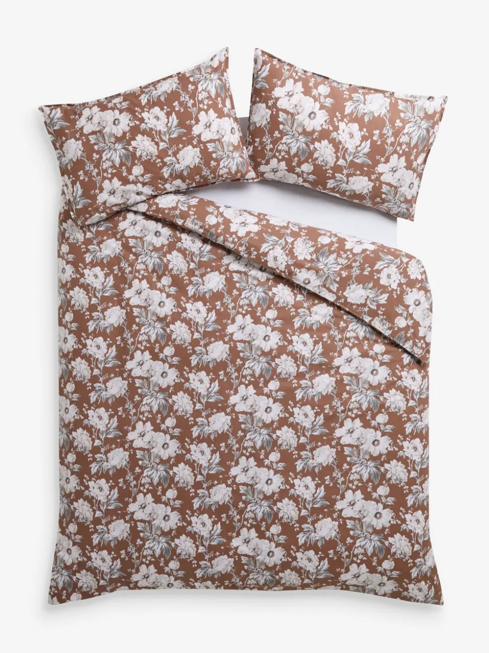 Laura Ashley Peony Garden Floral 100% Cotton Duvet Cover and Pillowcase Set