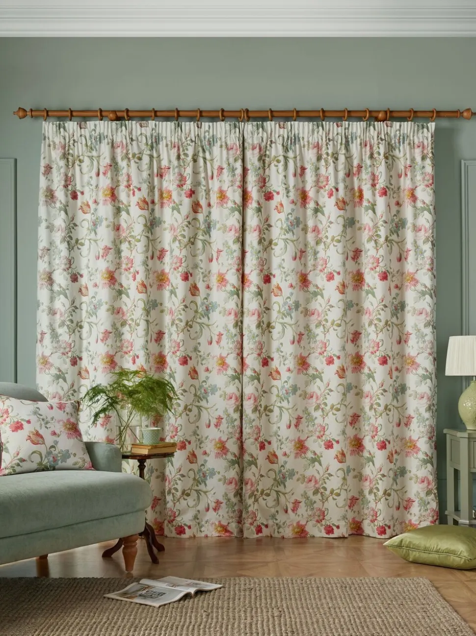 Laura Ashley Rosalind Headertape Curtains