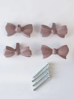 Laura Ashley Set of 2 Aluminum Bow Drawer Knobs