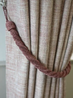 Laura Ashley Set of 2 Chenille Grafton Rope Curtain Tiebacks