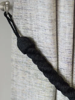 Laura Ashley Set of 2 Chenille Grafton Rope Curtain Tiebacks