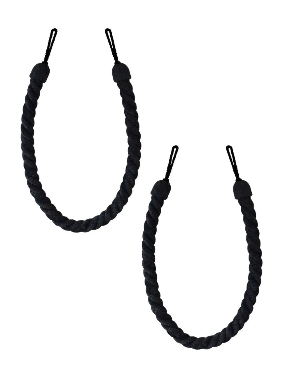 Laura Ashley Set of 2 Chenille Grafton Rope Curtain Tiebacks