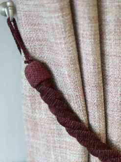 Laura Ashley Set of 2 Chenille Grafton Rope Curtain Tiebacks