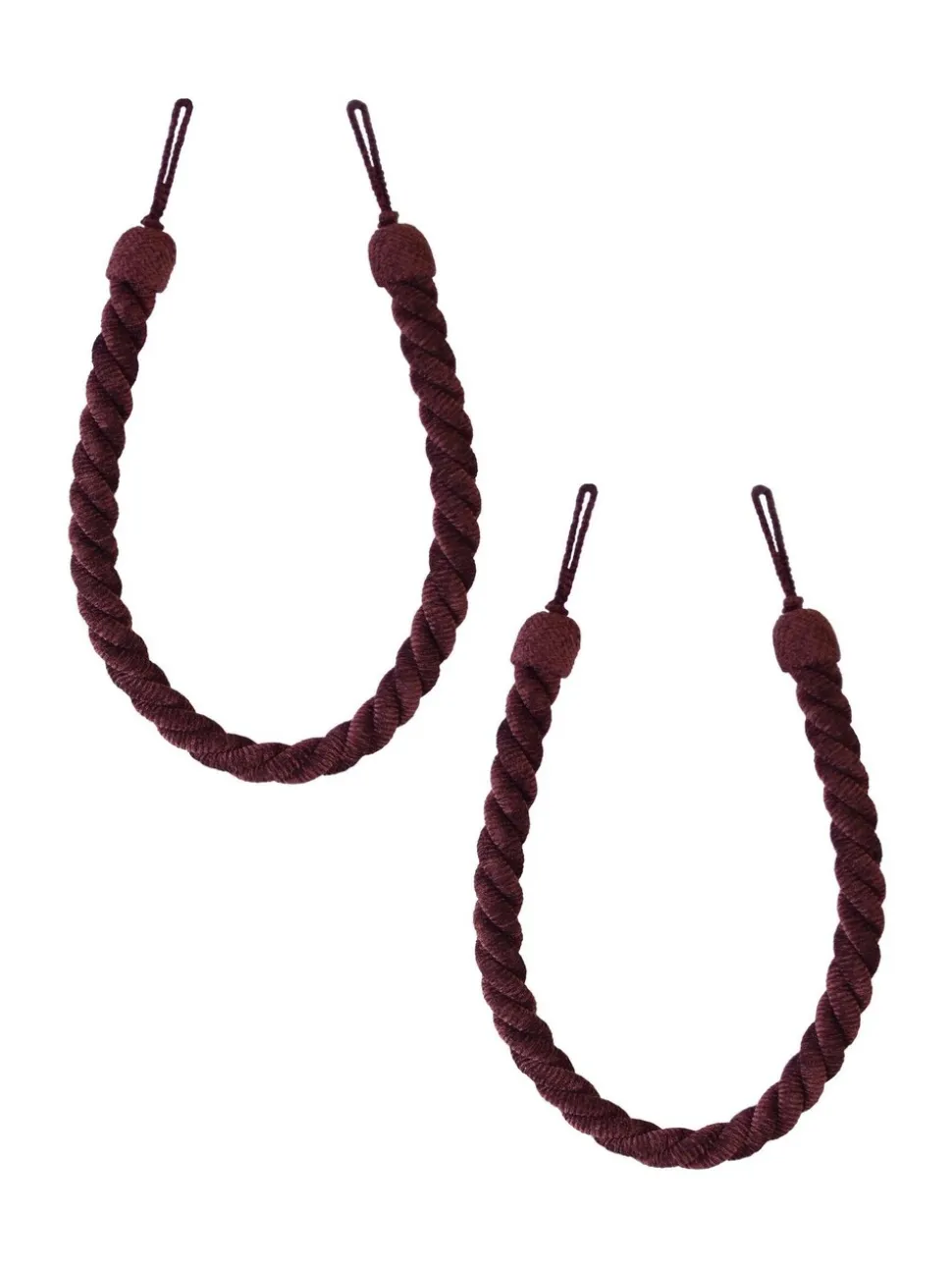 Laura Ashley Set of 2 Chenille Grafton Rope Curtain Tiebacks