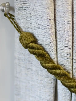 Laura Ashley Set of 2 Chenille Grafton Rope Curtain Tiebacks