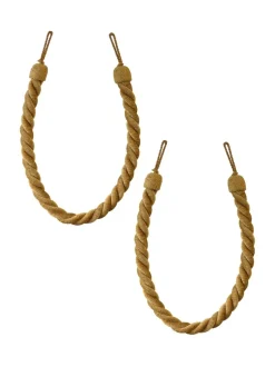 Laura Ashley Set of 2 Chenille Grafton Rope Curtain Tiebacks