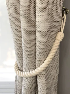 Laura Ashley Set of 2 Rope 100% Cotton Tiebacks