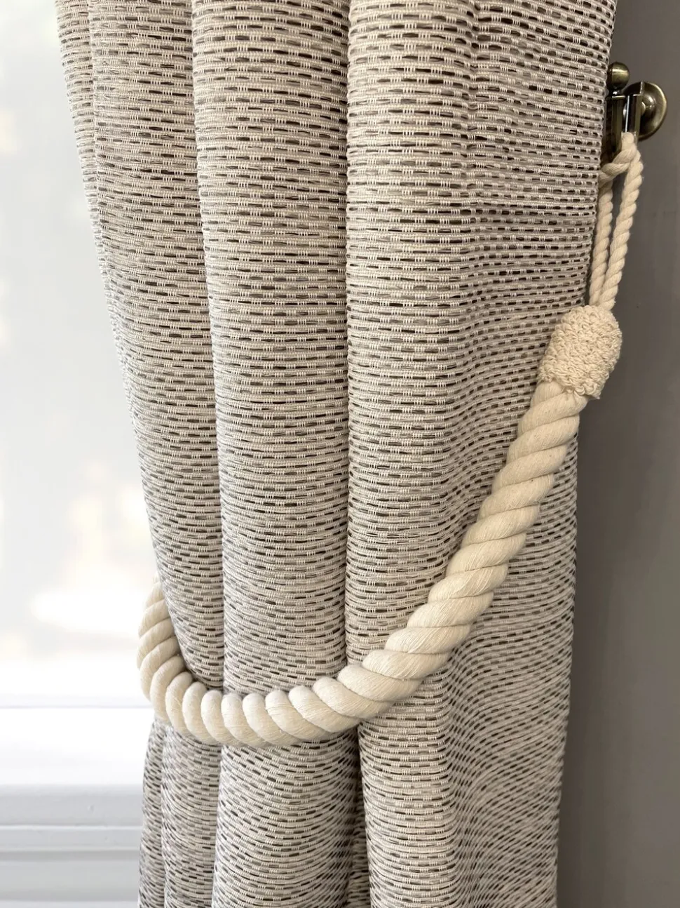 Laura Ashley Set of 2 Rope 100% Cotton Tiebacks