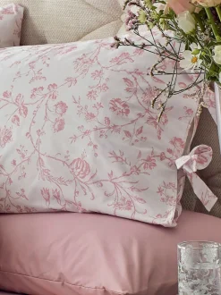 Laura Ashley set van 2 200-draadse Aria 100% katoenen kussenslopen