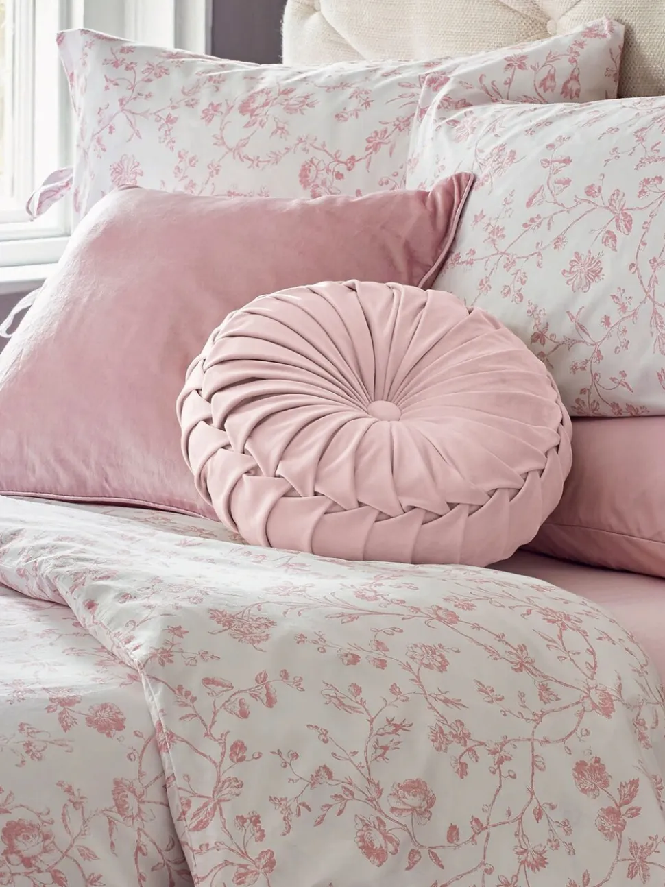 Laura Ashley set van 2 200-draadse Aria 100% katoenen kussenslopen