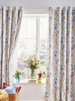 Laura Ashley Wild Meadow Eyelet Lined Curtains