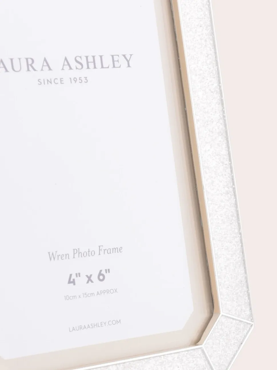 Laura Ashley Wren verzilverde fotolijst met imitatieparel en glitter