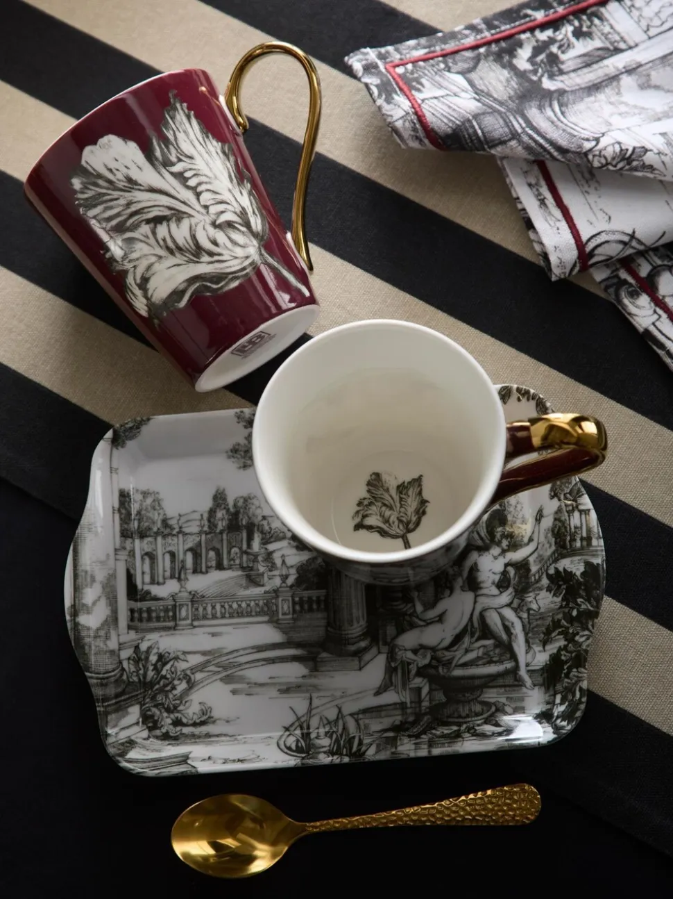 Laurence Llewelyn-Bowen Festivo Porcelain Mug & Tray Set