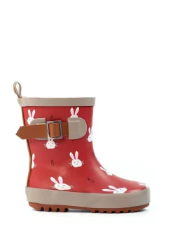 Lazy Dogz Red Bunny Design Toddler Wellingtons